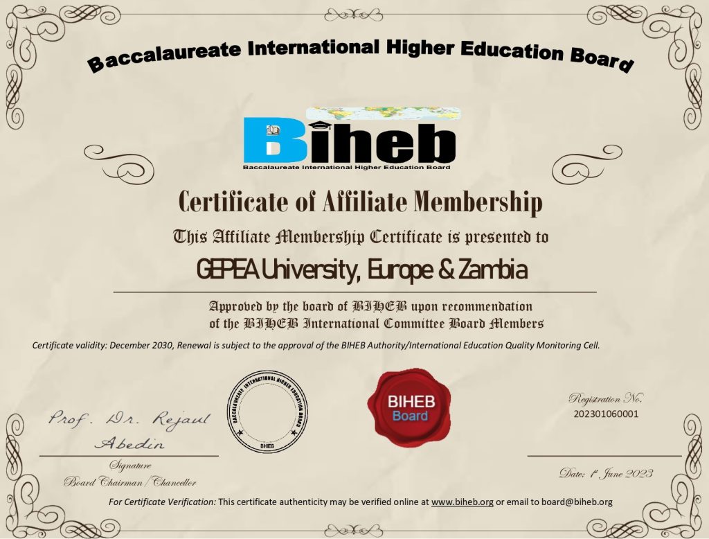 Accreditation Certificate - GePea.Eu